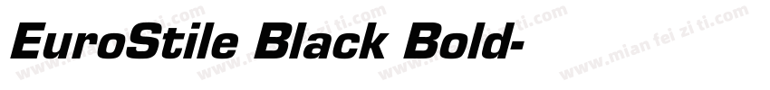 EuroStile Black Bold字体转换